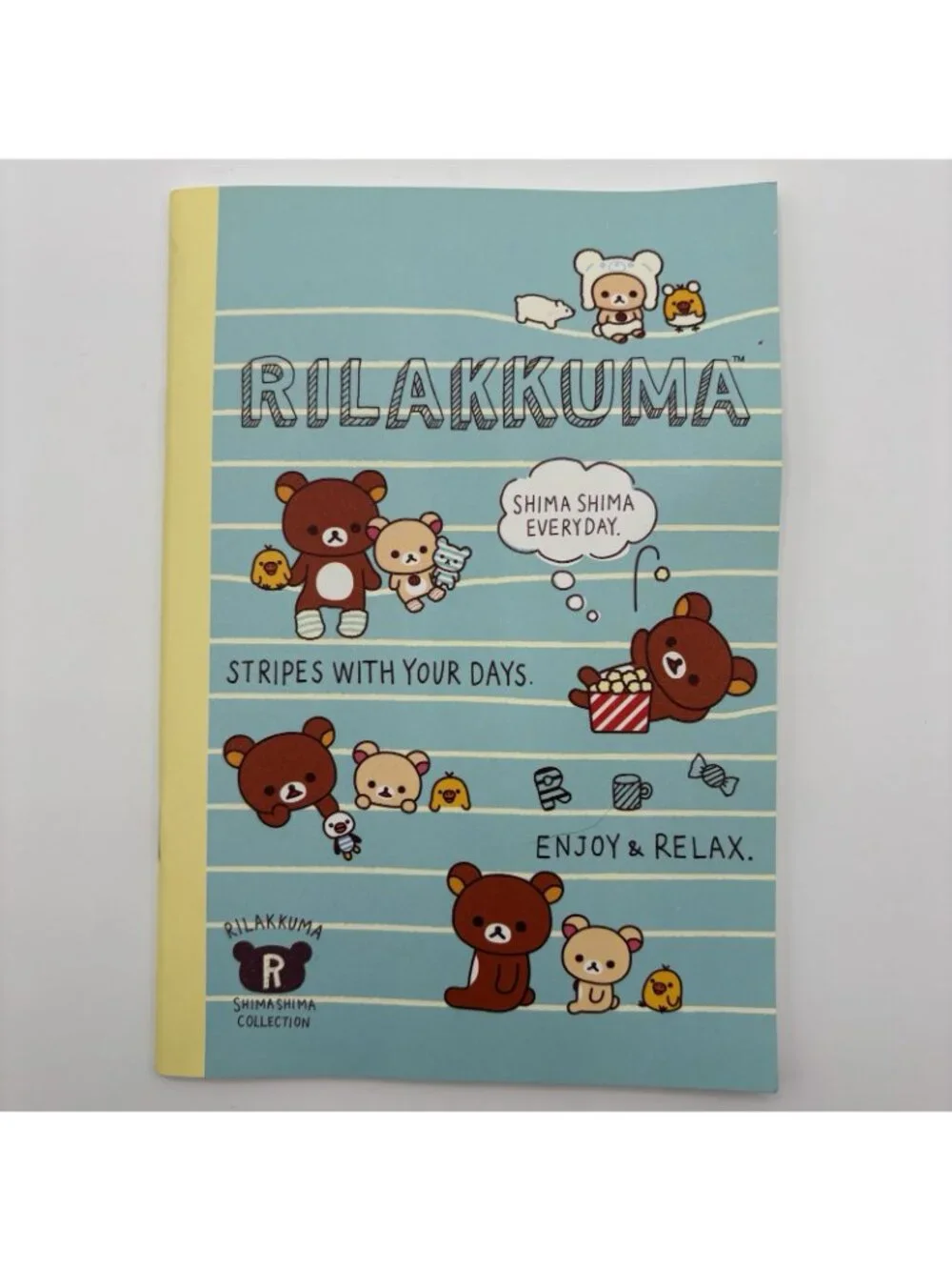 Rilakkuma Brown Bear Zippered Coin Pouch Pencil Case and Small Notebook Japan